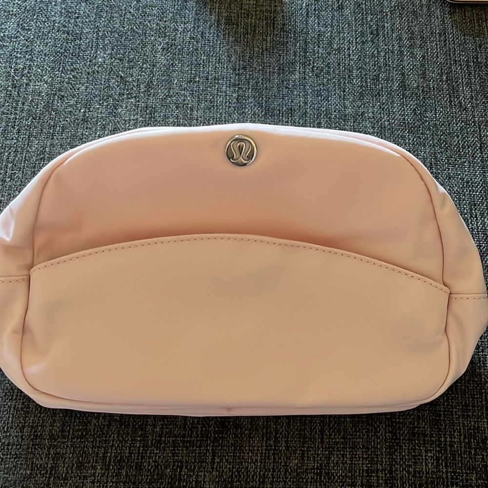 Lulu lemon full size light pink makeup bag